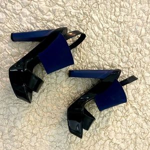 Pierre Hardy Navy blue platform heels
